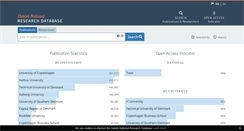 Desktop Screenshot of forskningsdatabase.dk